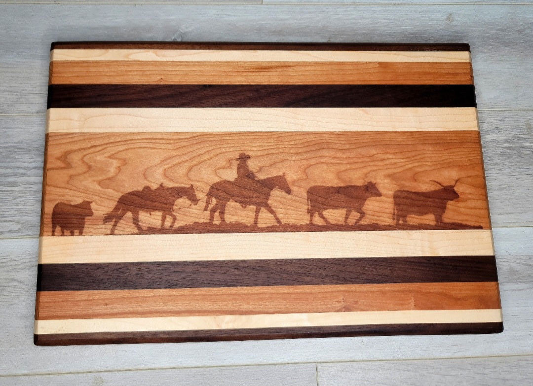 Cattle Drive Cutting Board