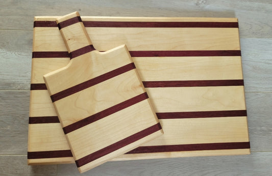 Purple Cream Cutting Board Set