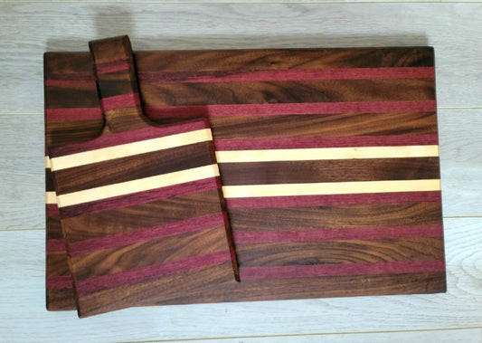 Purple Walnut Cutting Board Set