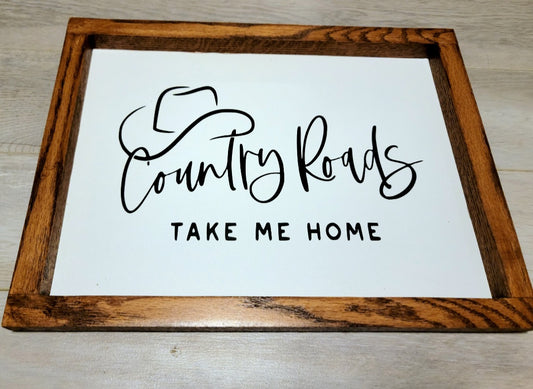 Country Roads Sign